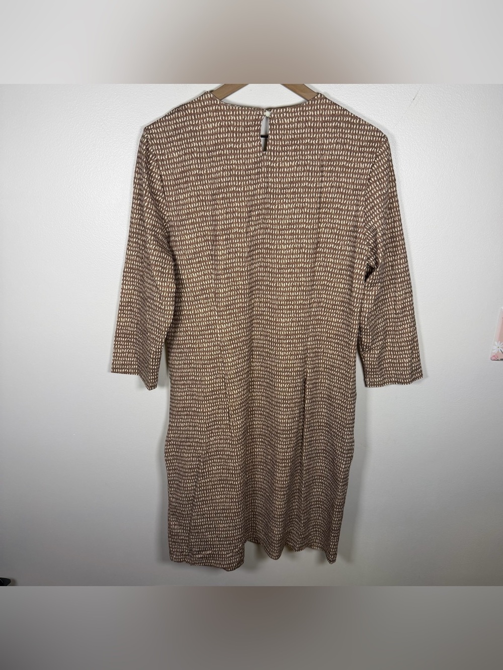 J. McLaughlin Catalina Cloth Midi Dress Printed Pockets Boho Tan Size L - Picture 5 of 8